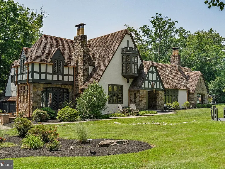Elegant Tudor Home with a Private Backyard Oasis
